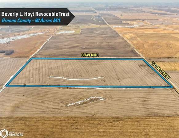 80 Acres of Agricultural Land for Sale in Scranton, Iowa