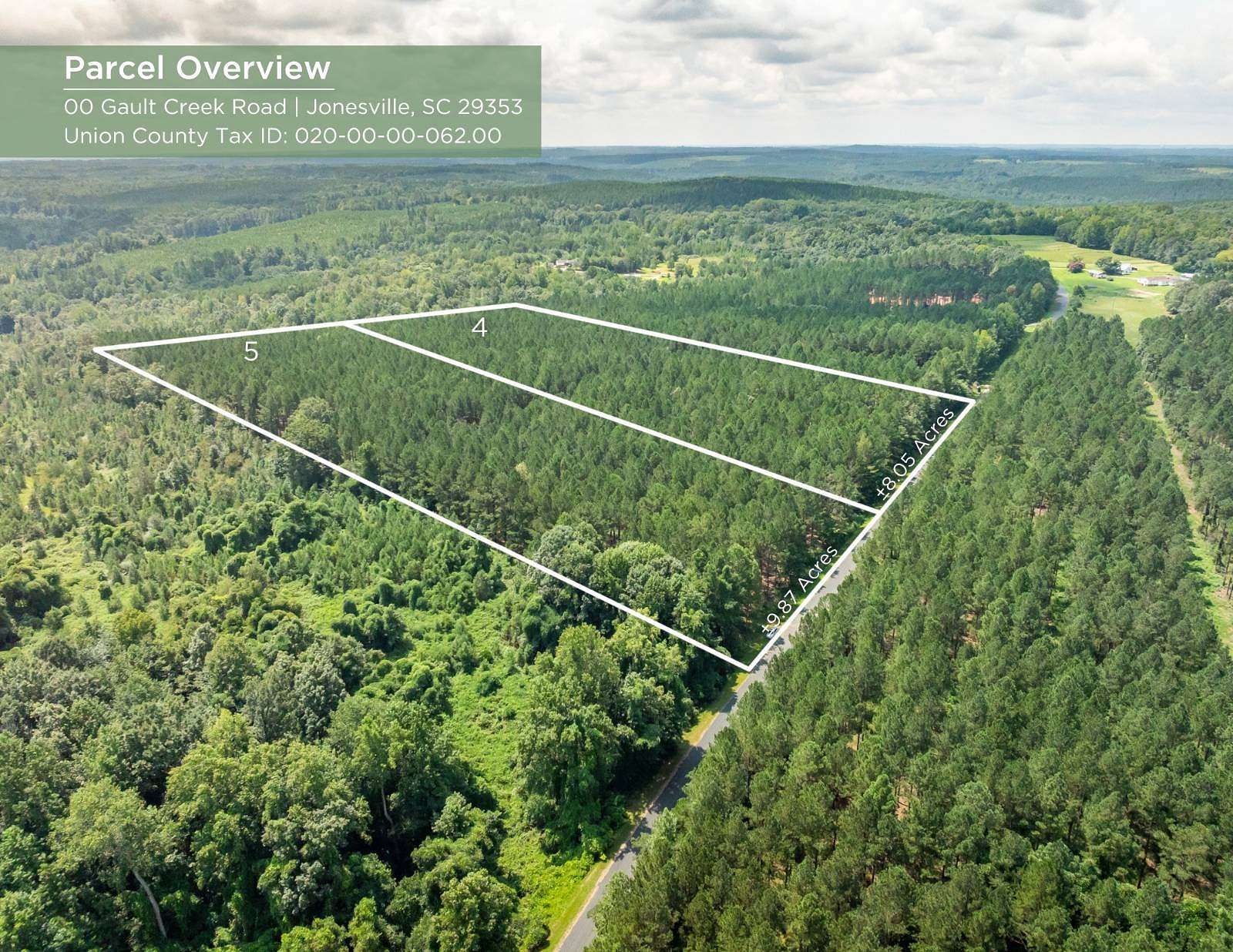 9.87 Acres of Residential Land for Sale in Jonesville, South Carolina