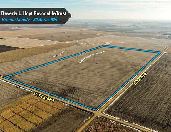 80 Acres of Agricultural Land for Auction in Scranton, Iowa