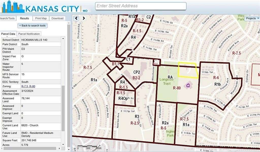 5.86 Acres of Residential Land for Sale in Kansas City, Missouri