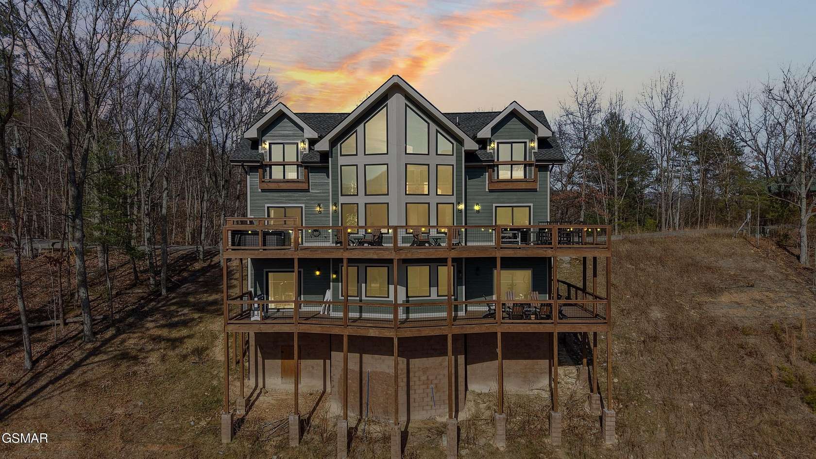 5.58 Acres of Residential Land with Home for Sale in Sevierville, Tennessee