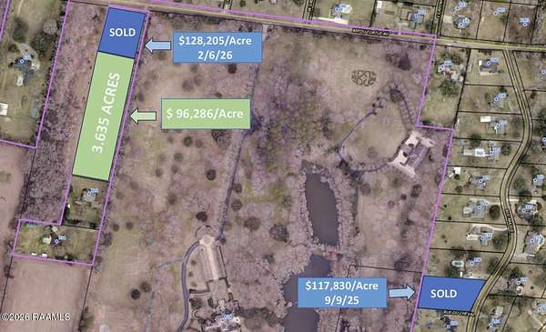 3.63 Acres of Land for Sale in Broussard, Louisiana
