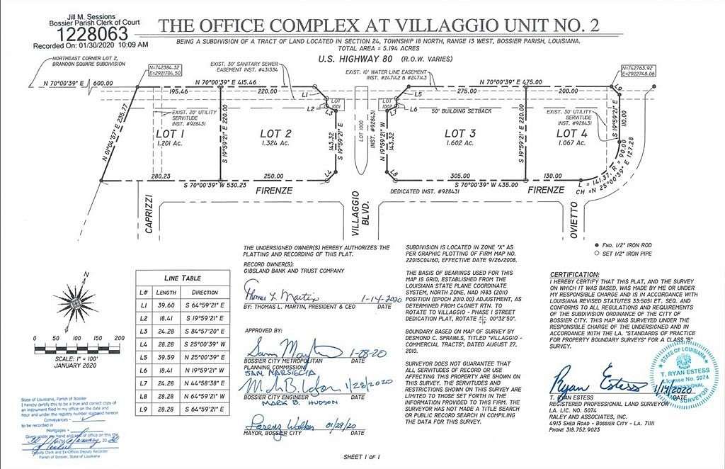 1.6 Acres of Mixed-Use Land for Sale in Bossier City, Louisiana