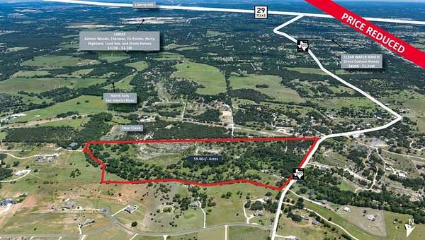 59.5 Acres of Recreational & Residential Land for Sale in Liberty Hill, Texas