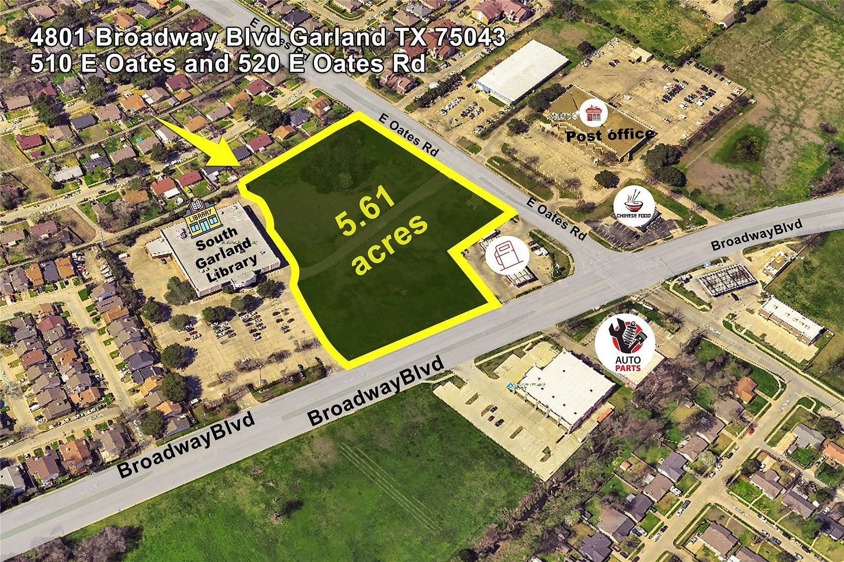 5.62 Acres of Commercial Land for Sale in Garland, Texas