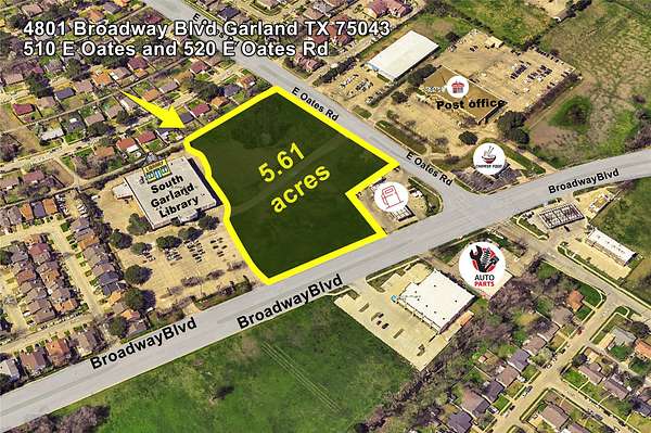 5.62 Acres of Commercial Land for Sale in Garland, Texas