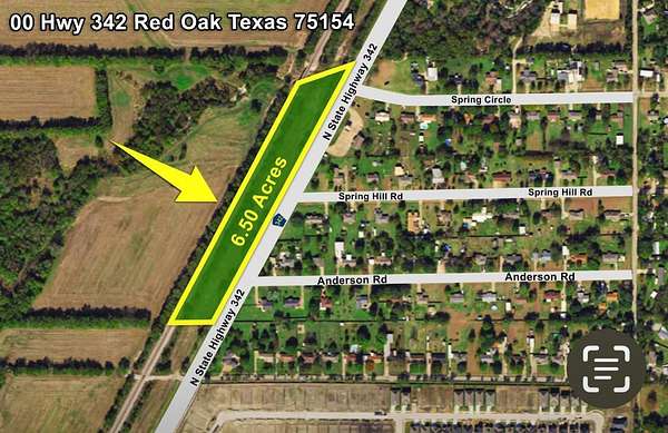 6.5 Acres of Commercial Land for Sale in Red Oak, Texas