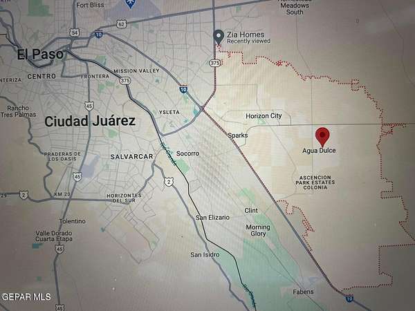 2.5 Acres of Residential Land for Sale in Horizon City, Texas