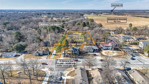 2.3 Acres of Mixed-Use Land for Sale in Fayetteville, Arkansas