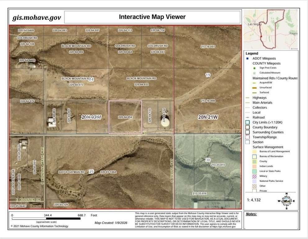 2.5 Acres of Residential Land for Sale in Bullhead City, Arizona