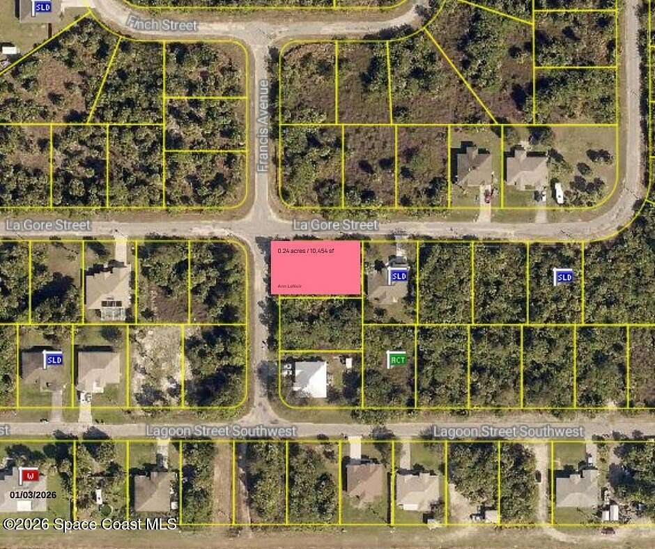 0.24 Acres of Residential Land for Sale in Palm Bay, Florida