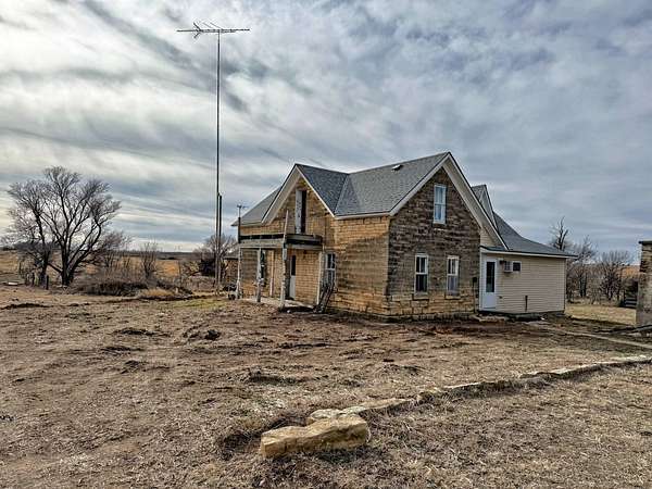 12.7 Acres of Land with Home for Sale in Wilson, Kansas