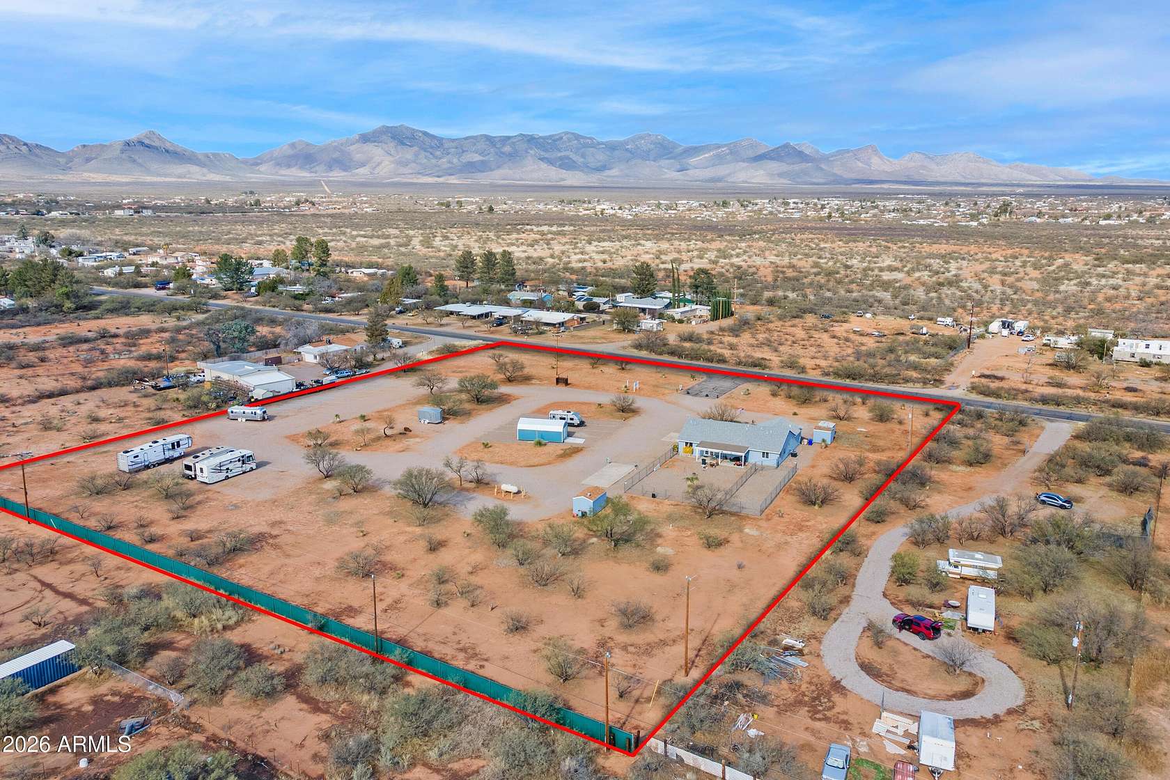 3.7 Acres of Land with Home for Sale in Huachuca City, Arizona