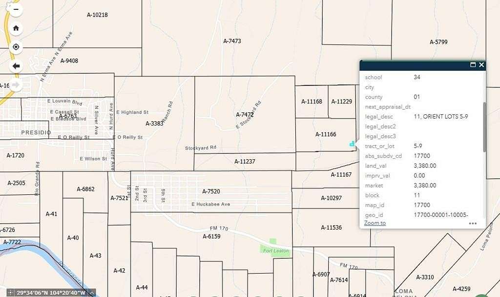 5 Acres of Land for Sale in Presidio, Texas