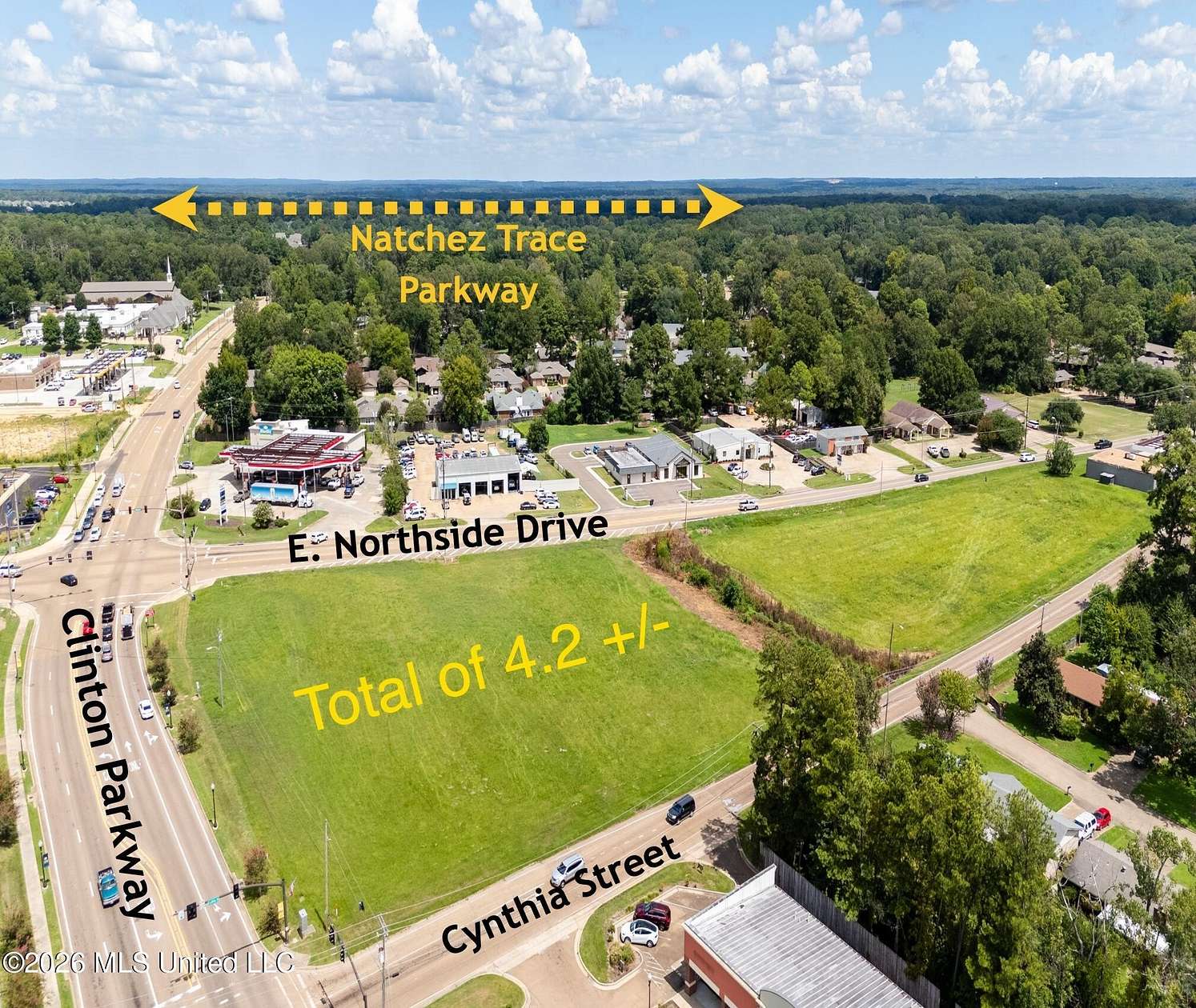 4.2 Acres of Commercial Land for Sale in Clinton, Mississippi