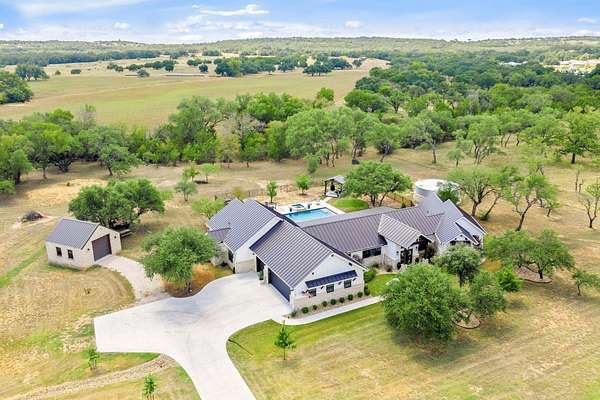 3 Acres of Residential Land with Home for Sale in Round Mountain, Texas