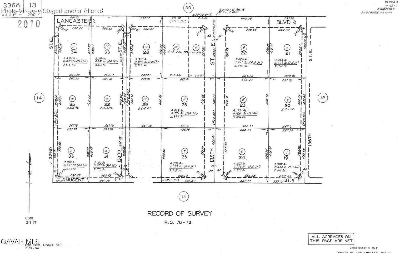 2.79 Acres of Land for Sale in Lancaster, California