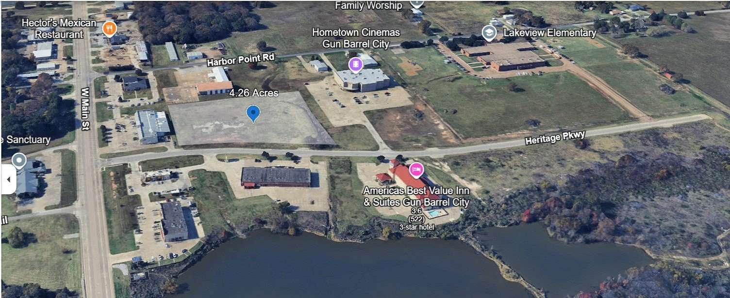 4.26 Acres of Commercial Land for Sale in Gun Barrel City, Texas
