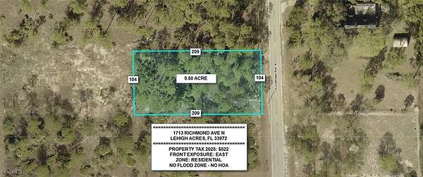 0.5 Acres of Residential Land for Sale in Lehigh Acres, Florida