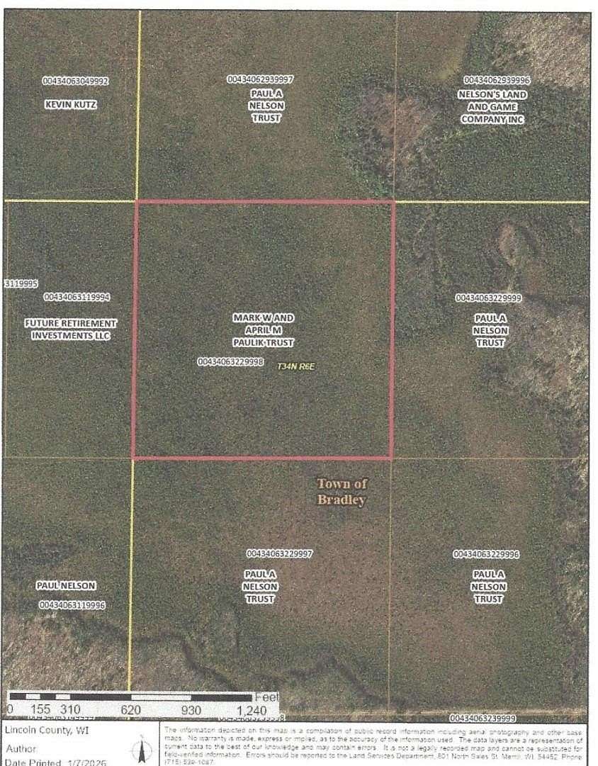 40 Acres of Recreational Land for Sale in Tomahawk, Wisconsin