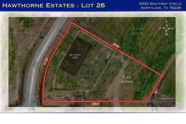 1.14 Acres of Residential Land for Sale in Northlake, Texas