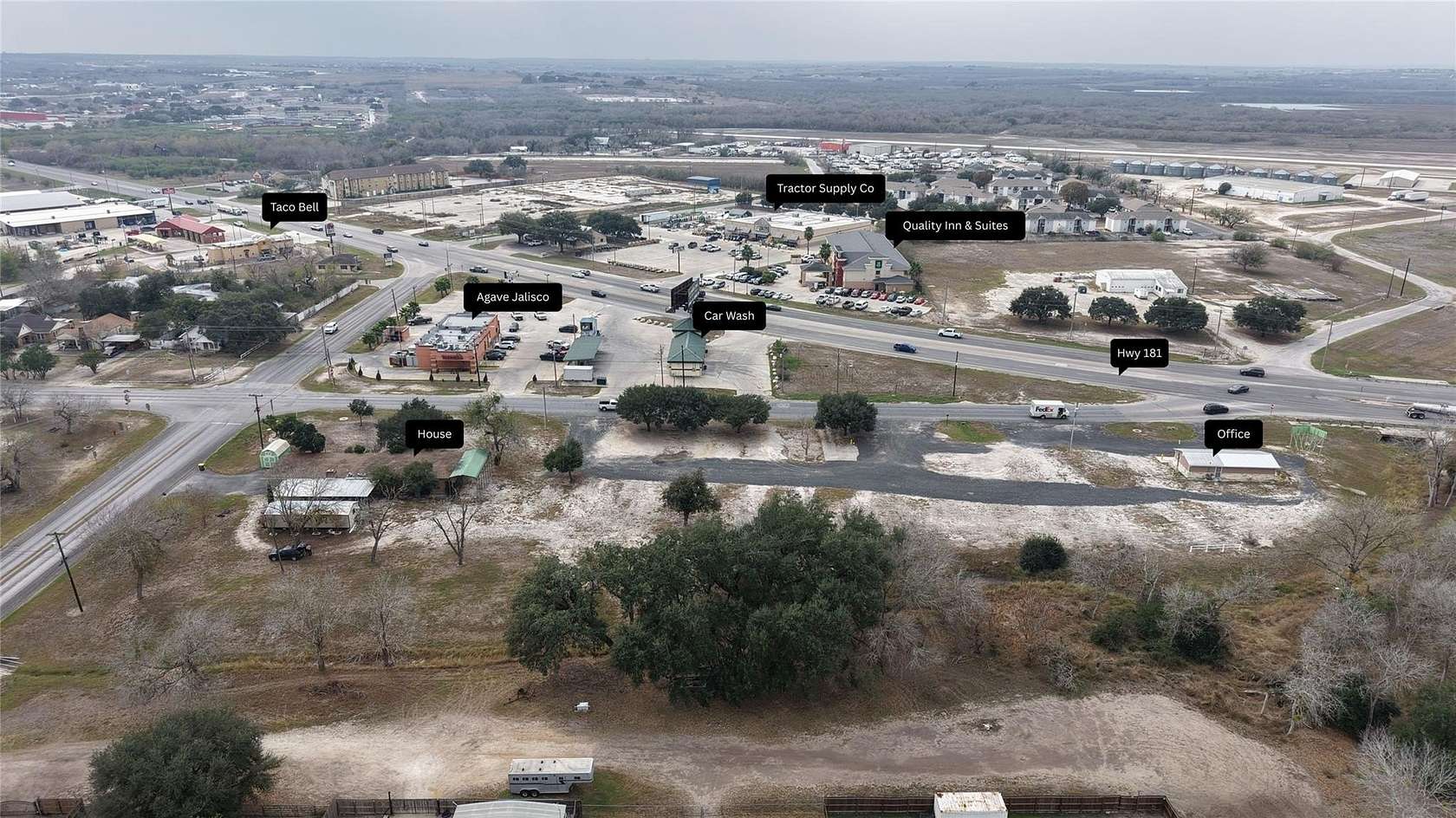 3 Acres of Residential Land with Home for Sale in Kenedy, Texas