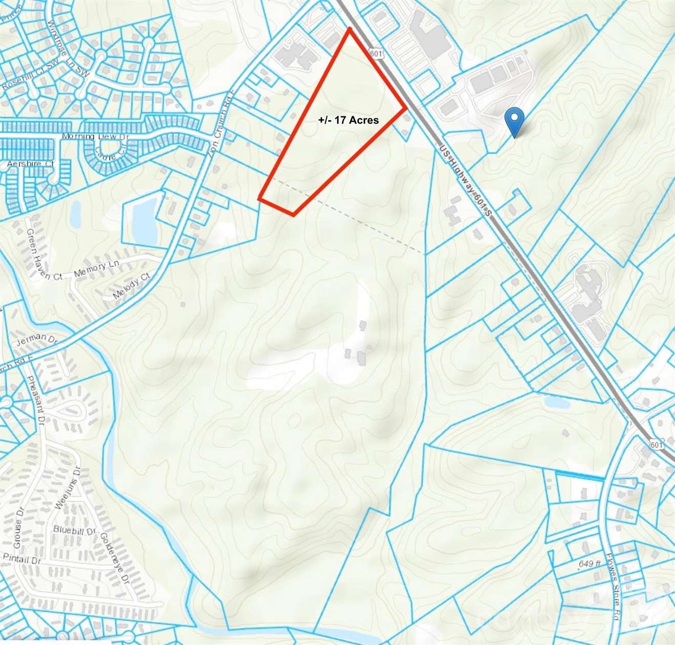 17 Acres of Mixed-Use Land for Sale in Concord, North Carolina