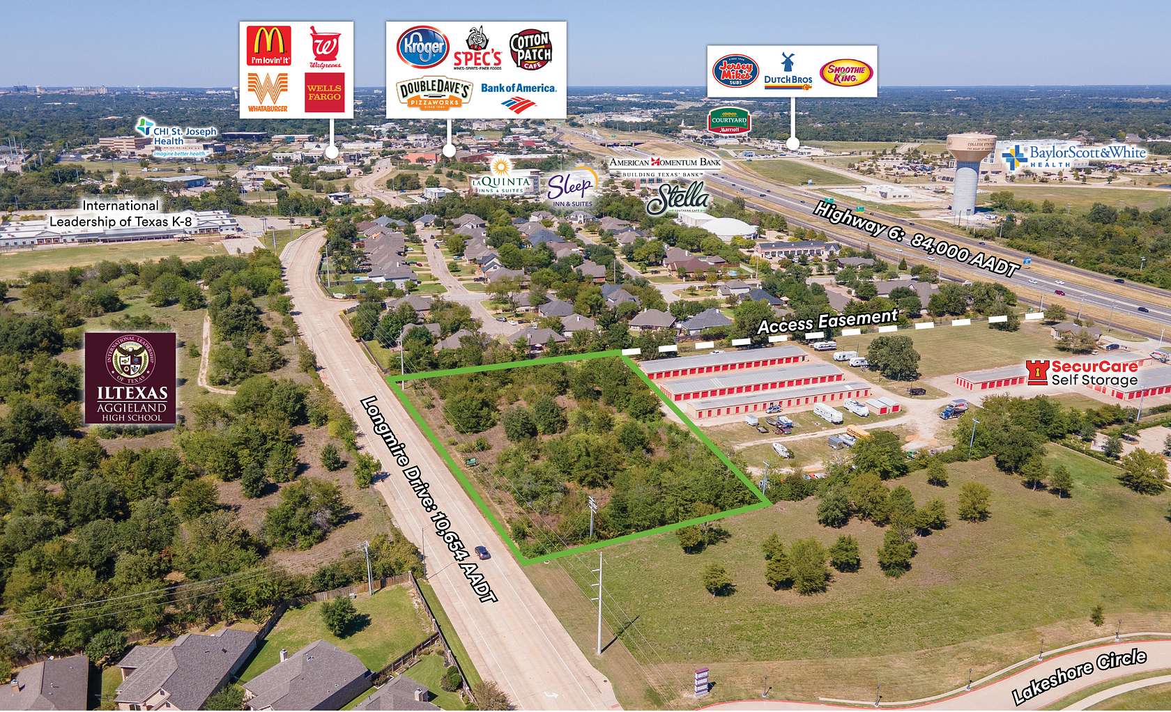 2 Acres of Commercial Land for Sale in College Station, Texas