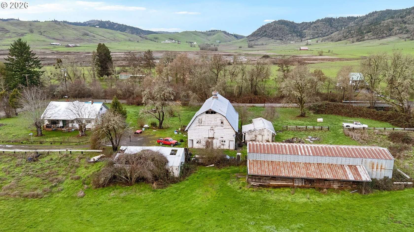 40.7 Acres of Agricultural Land with Home for Sale in Roseburg, Oregon