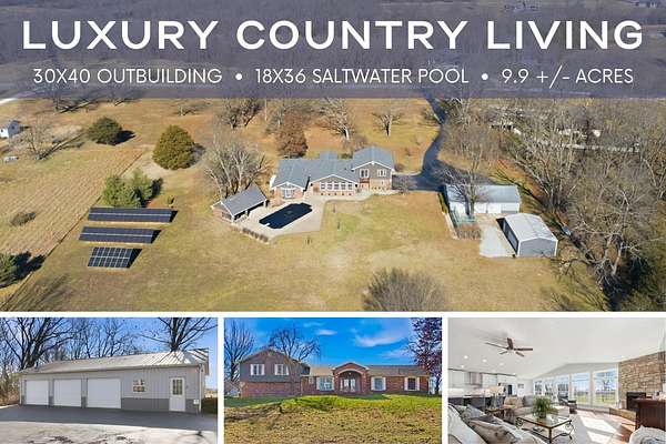 10 Acres of Residential Land with Home for Sale in Battlefield, Missouri