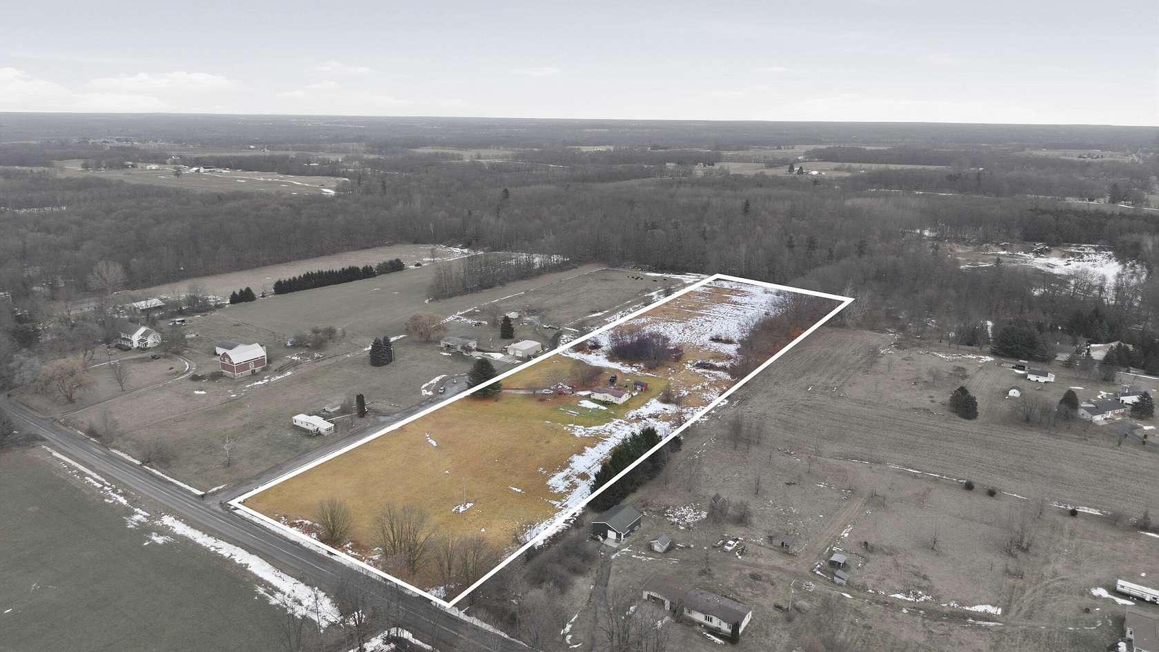 10 Acres of Residential Land with Home for Sale in Cedar Springs, Michigan