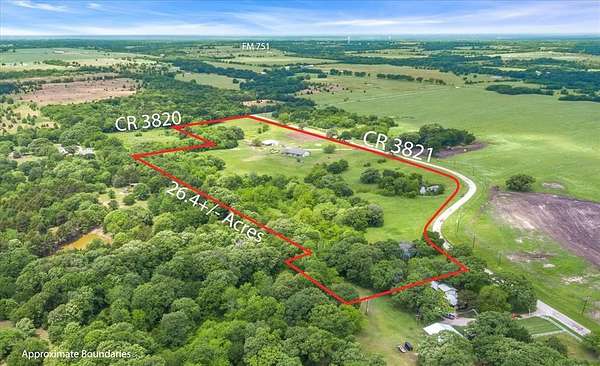 26.4 Acres of Agricultural Land with Home for Sale in Wills Point, Texas