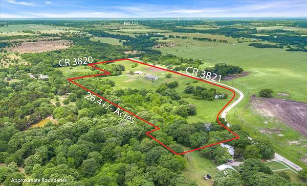26.4 Acres of Land with Home for Sale in Wills Point, Texas