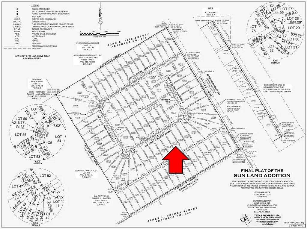 1 Acre of Residential Land for Sale in Dawson, Texas