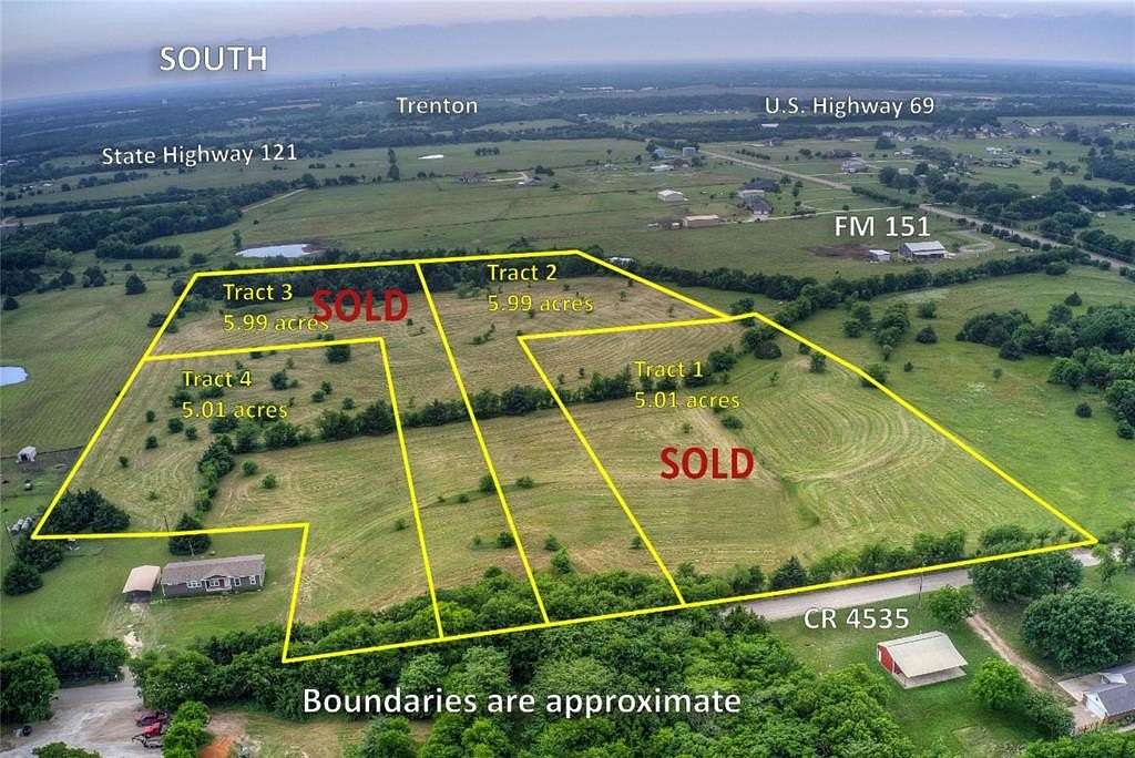6 Acres of Residential Land for Sale in Trenton, Texas
