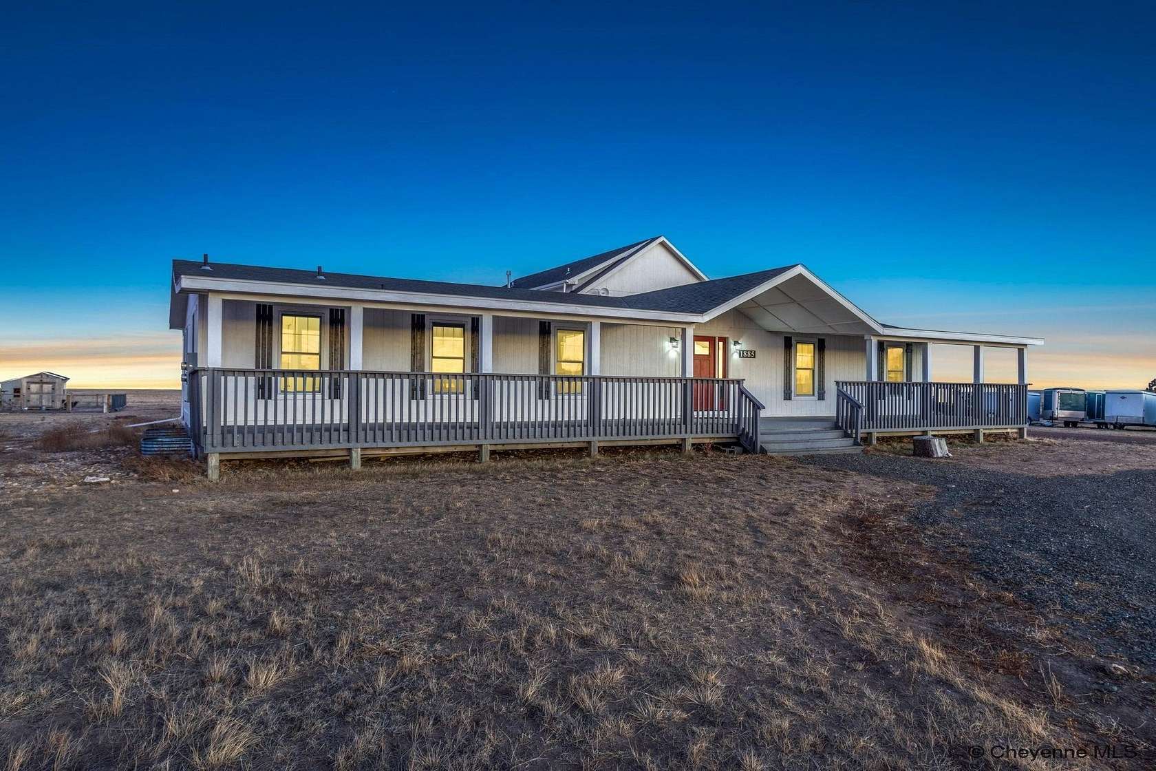 9.8 Acres of Land with Home for Sale in Cheyenne, Wyoming