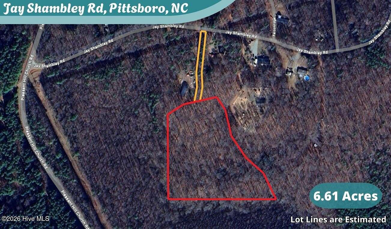 6.6 Acres of Residential Land for Sale in Pittsboro, North Carolina