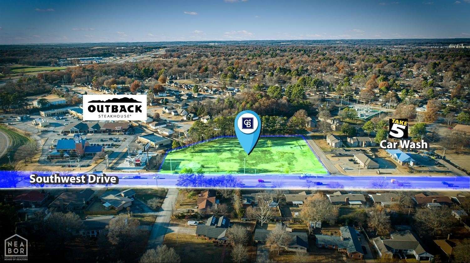 3.6 Acres of Commercial Land for Sale in Jonesboro, Arkansas