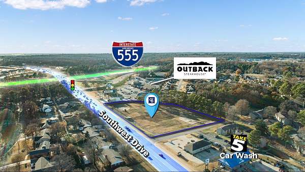 3.6 Acres of Commercial Land for Sale in Jonesboro, Arkansas
