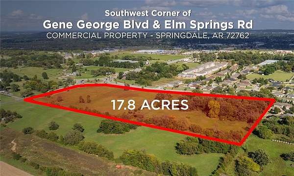 17.8 Acres of Commercial Land for Sale in Elm Springs, Arkansas