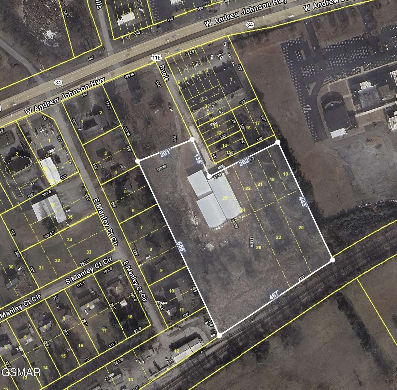 6.5 Acres of Improved Commercial Land for Sale in Morristown, Tennessee