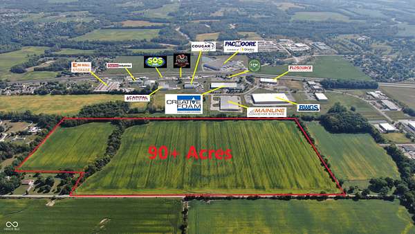 90.8 Acres of Land for Sale in Mooresville, Indiana