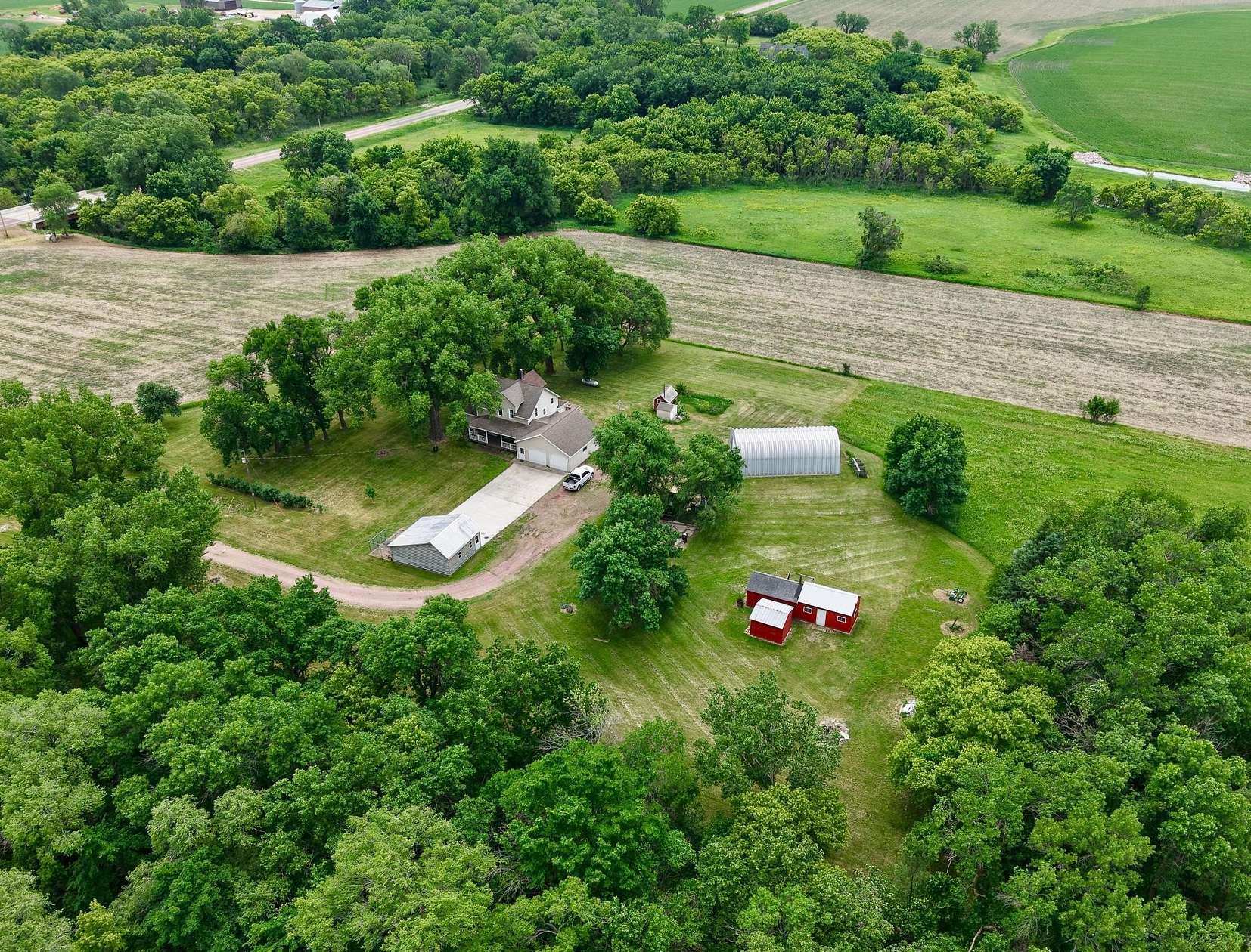 6.74 Acres of Land with Home for Sale in Revere, Minnesota