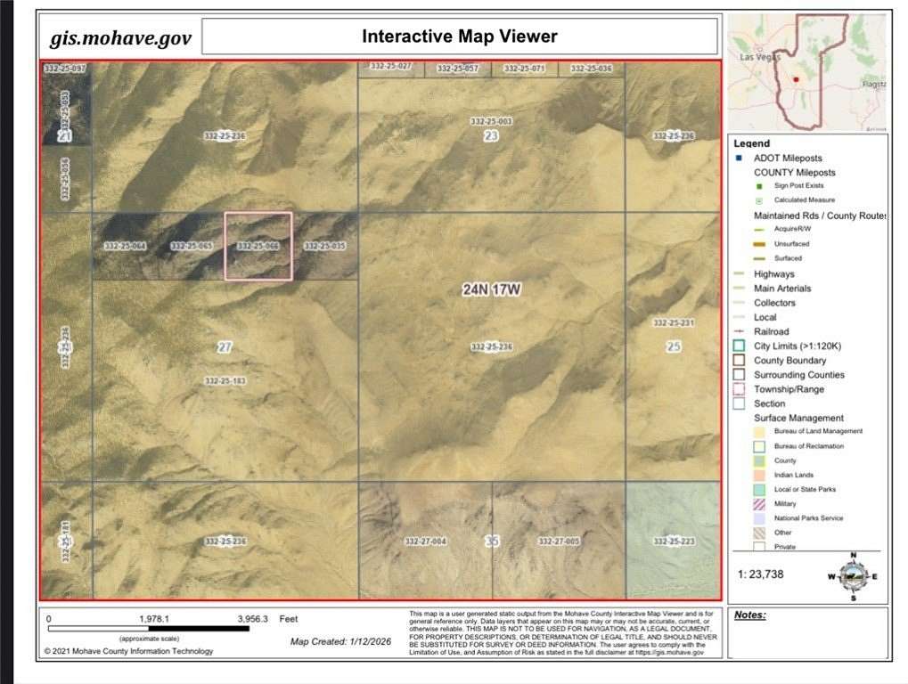 40 Acres of Recreational Land for Sale in Kingman, Arizona
