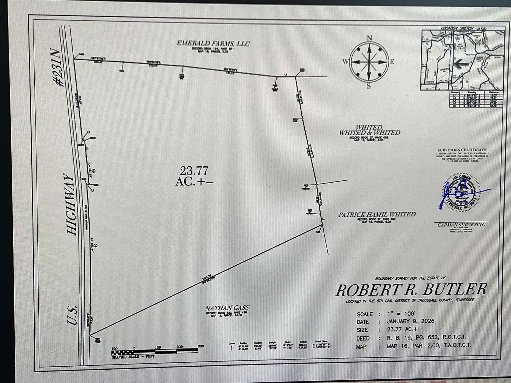 23.8 Acres of Recreational Land for Sale in Bethpage, Tennessee