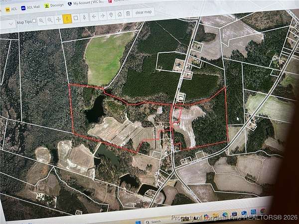 183 Acres of Recreational Land for Sale in Fairmont, North Carolina