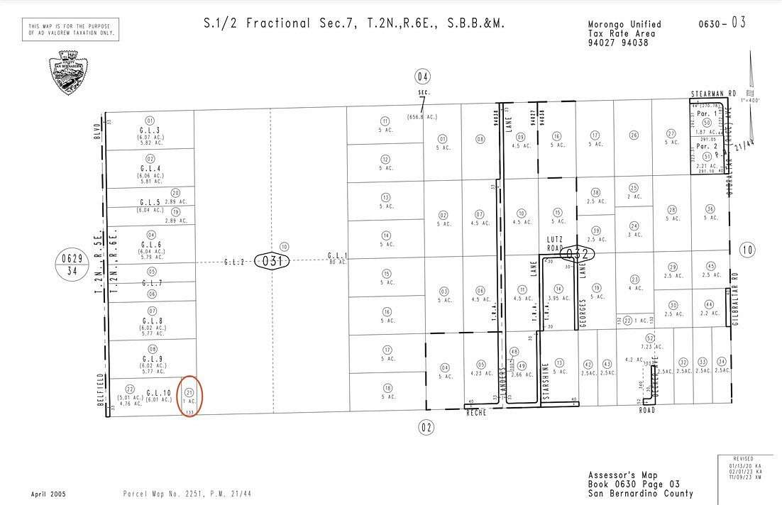 1 Acre of Residential Land for Sale in Landers, California