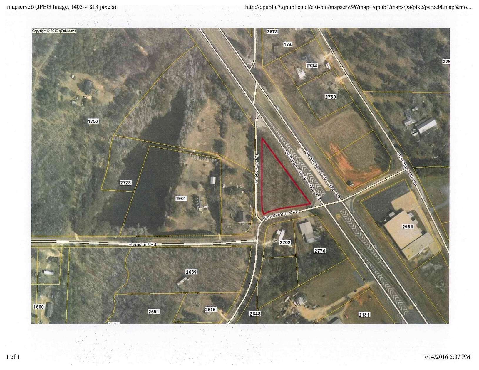 1.17 Acres of Commercial Land for Sale in Griffin, Georgia