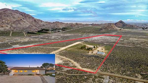 28.6 Acres of Land with Home for Sale in Lucerne Valley, California