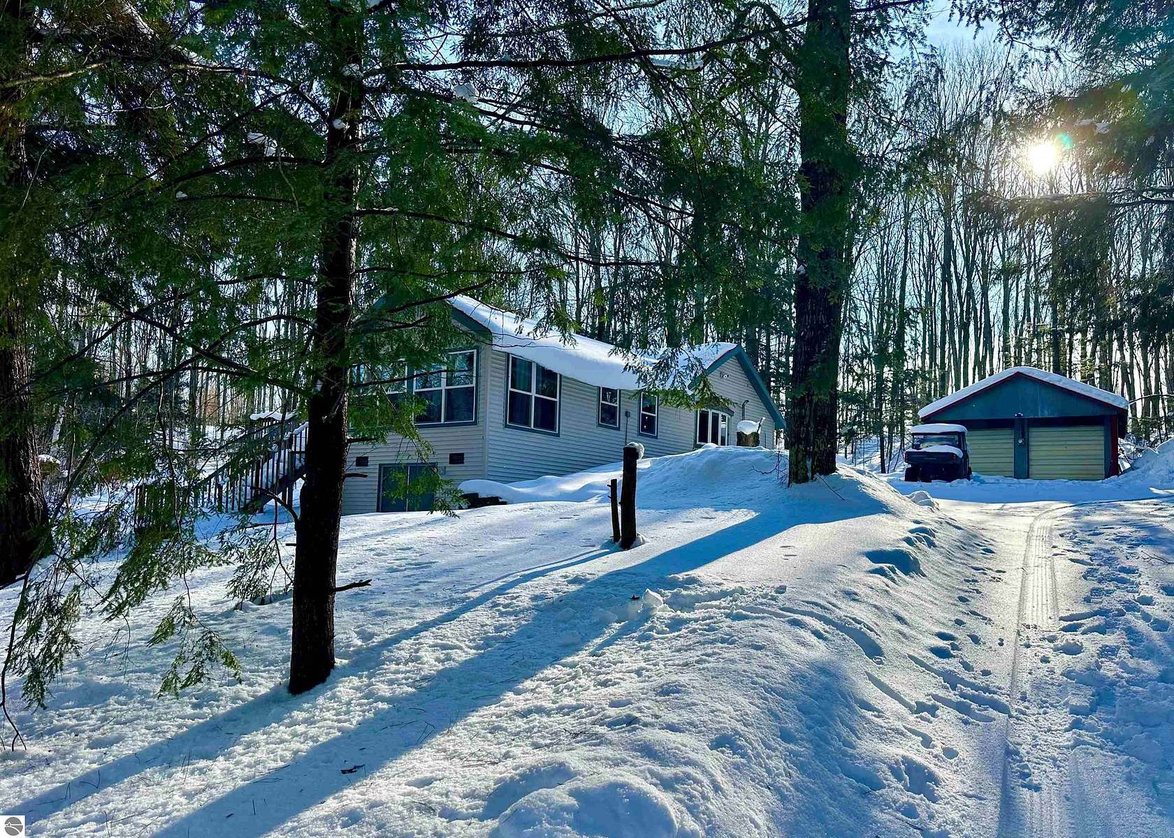 54 Acres of Land with Home for Sale in Elmira, Michigan